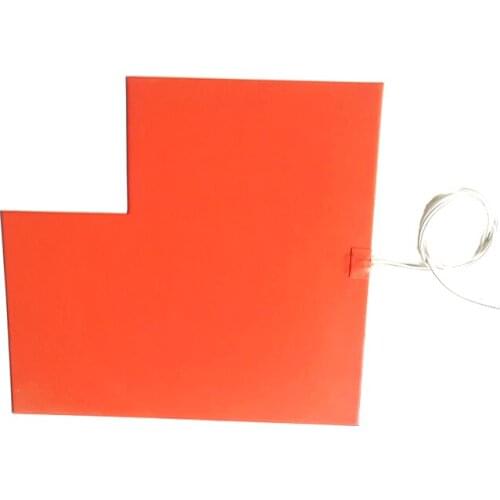 230V 550W 430*460*1.5mm Silicone Vessel Heater adhesive 1 side 1000mm lead wire