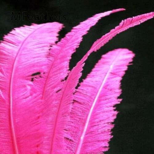 50PCS/LOT Hot Pink Dyed Frist-Grade Ostrich Feathers for DIY Jewelry Craft Making 50-55CM 20-22 Inch Ostrich Nandu Feather Pluma