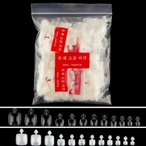 600pcs False Toenails Full Cover Artificial Acrylic Toenails Professional Nail Art Decor Diy Toenails Manicure Tools