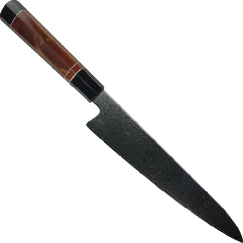 9 inch Damascus Chef Knife Wooden Handle Kitchen Knife Real Damascus Steel Knife Slicing Carving Knife Razor Sharp Cooking Knife