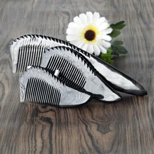 Anti-Static Hairbrush Handmade Buffalo Horn Comb for Hair Several Hair Comb Gift