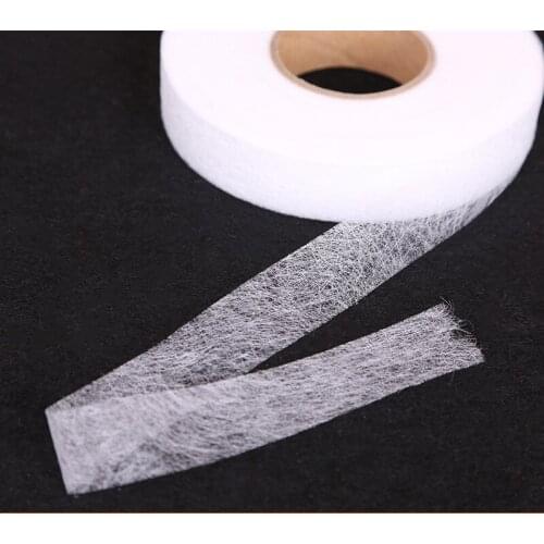 White Double Sided Sewing Accessory Adhesive Tape Cloth Apparel Fusible Interlining Fabric Tape