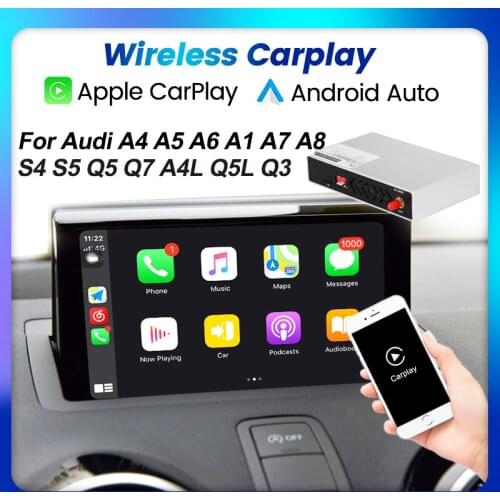 Wireless Carplay Box For AUDI A1 A3 A4 A5 A6 A8 S5 Q3 Q5 Q7 MMI 2G 3G MIB System Apple Android Auto Video Module Siri Control