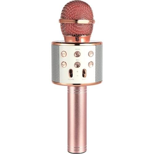 Wireless Kids Karaoke Microphone with Speaker, Portable Handheld Mic for Home Party KTV Music Singing Machine WS858L 20Pcs/Lot