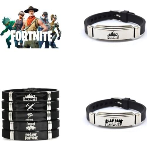 Fortnite Game Bracelet Stainless Steel Bracelets Men Women Adjustable Bangles Fortnight Anime Figure Sports Boys Kids Gift