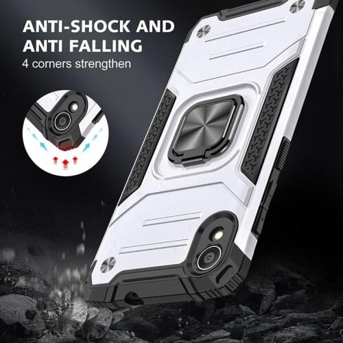 Armor Shockproof Case For Asus ZenFone Live L1 ZA550KL Zenfone 4 Max ZC554KL Magnetic Metal Ring Stand Protective Back Cover