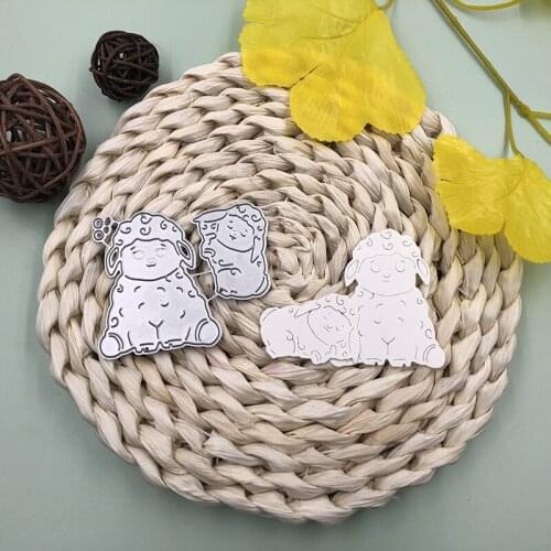 Bunnymoon Sleeping Sheep Stencil Metal Cutting Dies For Scrapbooking Practice Hands-on DIY Album Card Craft Decoration