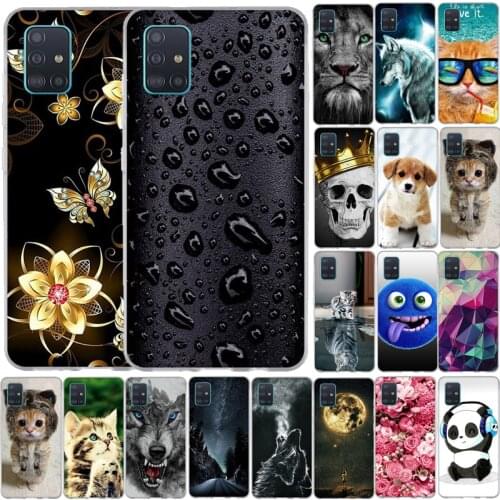 Case For Samsung Galaxy A51 2019 Soft Silicone TPU Back Cover Case For Samsung A51 A 51 Phone Cases A51 Cute Cartoon Butterfly