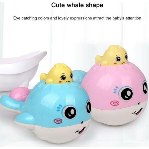 Infant Bath Toys Cute Cartoon Whale Spray Water Shower Swim Pool Bathing Toys Whale Bath Ball Infant Water Toy