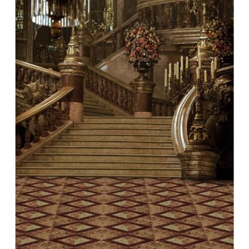 Royal castle stairs background wedding photography fotografia polyester photo backdrops for photo studio kits photophone CM-6745