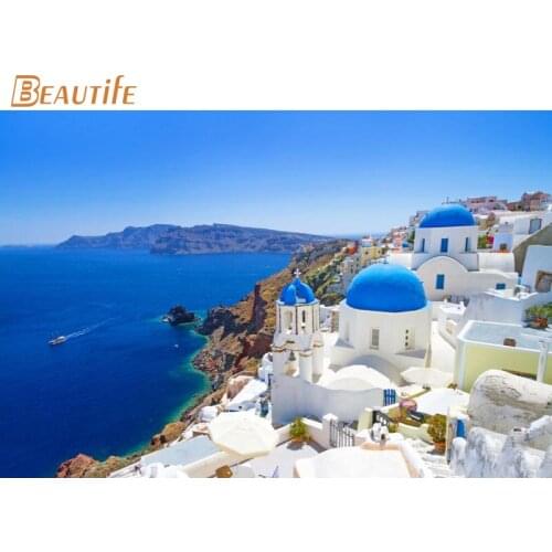 Hot Sale Custom Greece Poster Home Decoration Fashion Silk Fabric Wall Poster Custom Poster