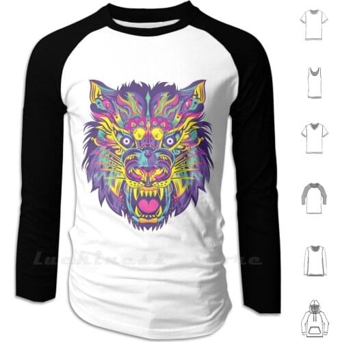 Rainbow Tiger Hoodies Long Sleeve Animal Tiger Galactic