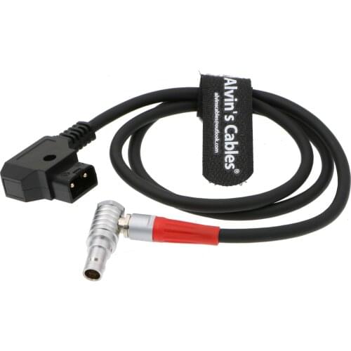 Alvins Cables Zacuto Gratical Eye Viewfinder Power Cable 2 Pin Male Right Angle to D Tap