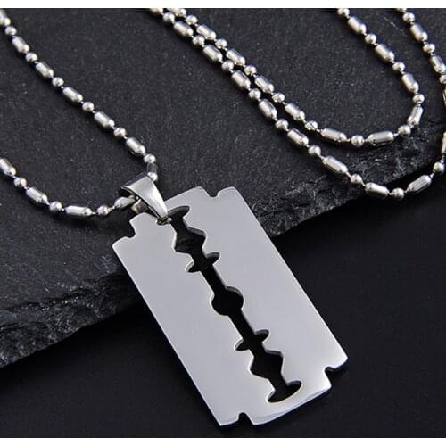 Statement pendant necklaces mens stainless steel fashion necklaces large hip hop jewelry on the neck gifts for male accessories