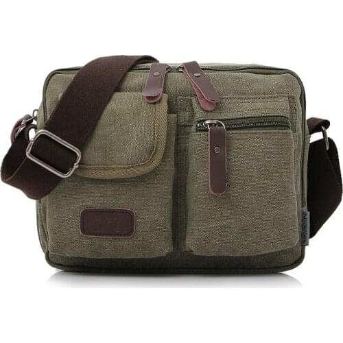 Fashion Canvas Crossbody Bag For Men Small Vintage Zipper Shoulder Messenger For Boys Casual Satchel Handbag Bolsa Feminina 2018