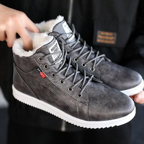 2020 Brand Men Snow Boots New Winter Shoes Men Winter Boots Footwear Ankle Boots Warm Fur Men Boots Snow Shoes Plus Size 39-45