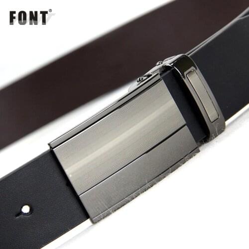 Mens leather belt fashion smooth leather belt buckle belts contracted business