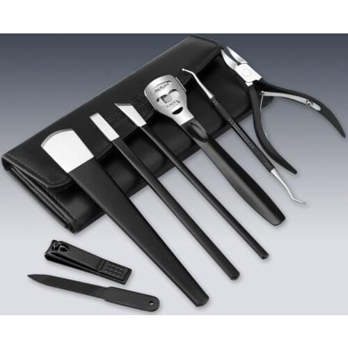 NOQ 8pcs Manicure Nail Clipper Set Household Stainless Steel Ear Spoon Nail Clippers Manicure Tool Pedicure Nail Scissor