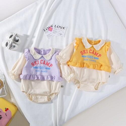 Autumn 2021 Newborn Baby Girl Letter Romper