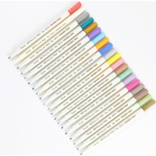Practical Colourful Marker Pen DIY Craft Photo Album Scrapbook Decoration Graffiti Pens For Glass Black Cards Drawing Paint Pen