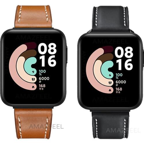 Leather Bracelet For Mi Watch Lite Strap Genuine Leather Wrist Band For Xiaomi Mi Watch Lite Bracelets Correa Belt Accessories