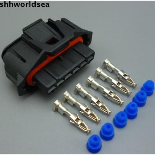 Shhworldsea 10sets 6 Pin 3.5mm Auto car senser plug diesel common rail injector/intake pressure plug connector 1928403740