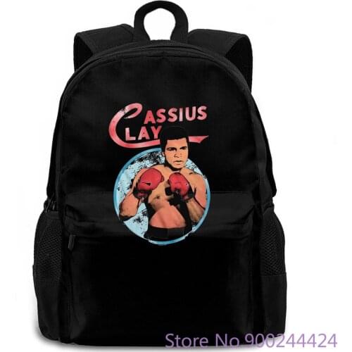 MUHAMMAD ALI CASSIUS WHITE adult Boy Comfortable Simple women men backpack laptop travel school adult student