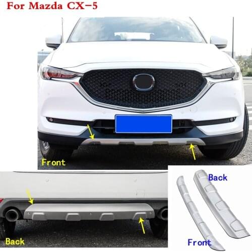 Car protection bumper Stainless trim front head/rear hoods bottom moulding hoods part For Mazda CX-5 CX5 2nd Gen 2017 2018