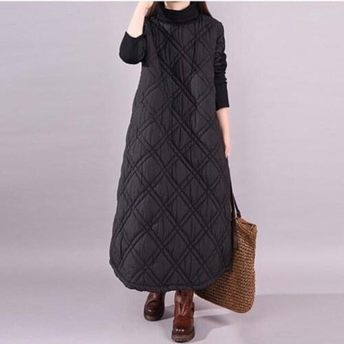 Women Winter Big Size Thick Cotton Coat Fashion Casual Loose Patchwork Long Coat Plus Size Vestidos Coat 5XL 6XL 7XL