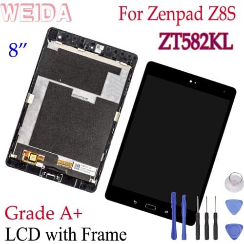 WEIDA LCD Replacement 8" For Asus Zenpad Z8S ZT582KL ZT582 LCD Display Touch Screen Assembly Frame P00J ZT582KL lcd