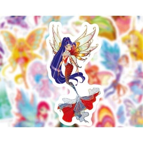 10/50PCS Butterfly Fairy Princess Stickers For DIY Sticker On Travel Case Laptop Skateboard Guitar Fridge Phone Decal Luggage