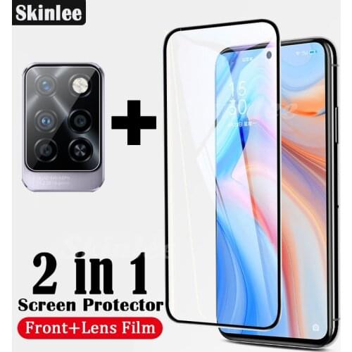 Skinlee 2 in 1 Film For Infinix Note10 Screen Protection Film Tempered Glass Protector Lens Film For Infinix Note 10 Pro