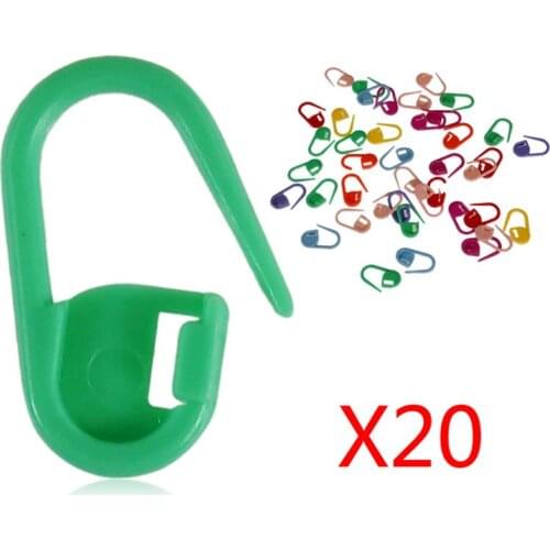 20Pcs Mix Color Knitting Crochet Locking Stitch Needle Clip Markers Holder Dropshipping