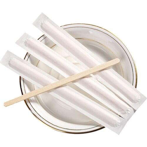 2500 Pieces 17.8cm 19cm Wood Stirrer for Coffee Tea Drink Drinking Disposable Wooden Coffee Stir Popsicle Sticks Paper Wrapped