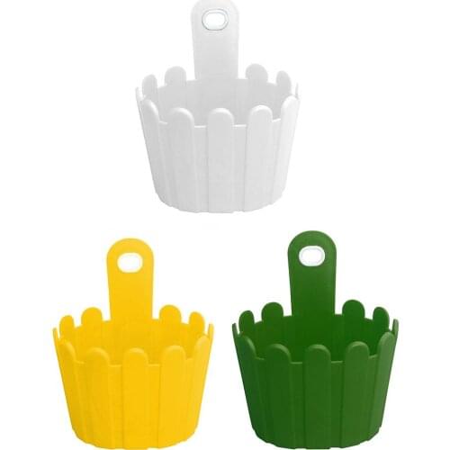 Flower Pot 3Pcs Plant Planter Hanging Basket Holders Indoor And Outdoor Garden Balcony Home Decor Small Funky Fence Plant Hanger