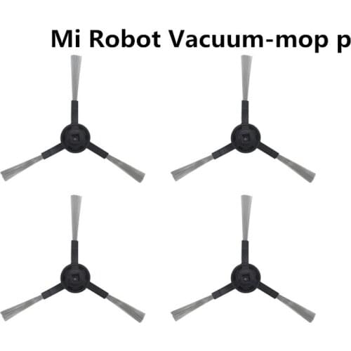 4pcs Washable Accessories Side bursh black For Mi Robot Vacuum-mop pro STYTJ02YM Robot Vacuum Cleaner Parts Kits