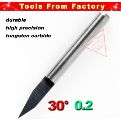 5pcs 3.175X30X0.2mm V Type Carbide engraving bit For PCB wood J3.3002