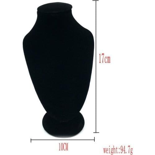 5 pcs / Lot 17 * 10cm New Velvet Jewelry Display Stand Necklace Pendant Display Stand Black