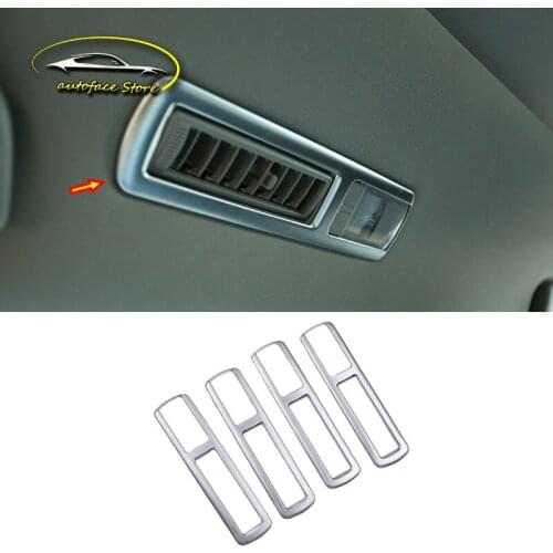 ABS Chrome For Toyota Highlander Kluger 2014-2018 Car Accessories Rear Reading Lampshade Cover Trim Car Sticker Styling 4Pcs