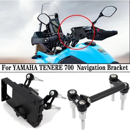Motorcycle Accessories GPS Navigation Bracket For YAMAHA TENERE 700 T7 T700 Motorcycle Mobile Navigation Bracket Mobile Clip Kit