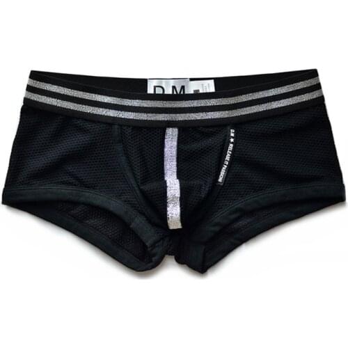 Mans underwear underpants gay ropa interior hombre solid breathable boxer para hombre reflective boxer calzoncillos hombre