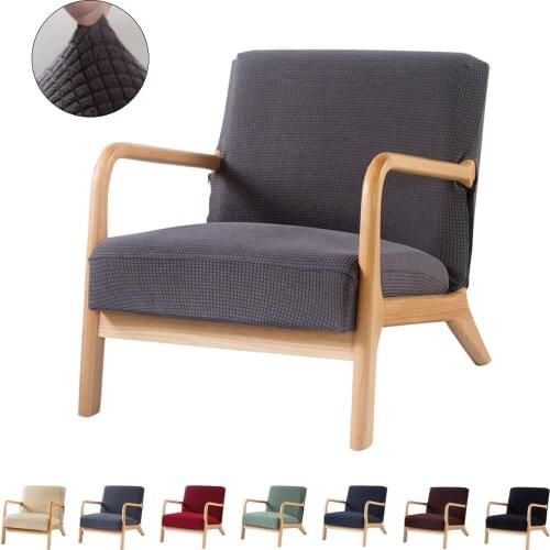 Armchair Slipcover Chair Cover Zipper Stretch Wood Arm Chair Cover Protector Elastic Modern Removable Seat Cover Home Decor D30