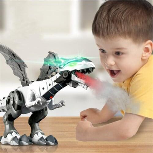 Electric Pet Spray Dinosaur Toys Robot Dino Dragon Walking Roar Lighting Animal Model Kids Boys Children Birthday Gifts