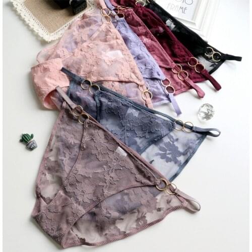 European Style Sexy Panties Womens Underwear Fashion Hollow Out Briefs Low Waist Seamless Sexy Lace Panties Invisible Lingerie