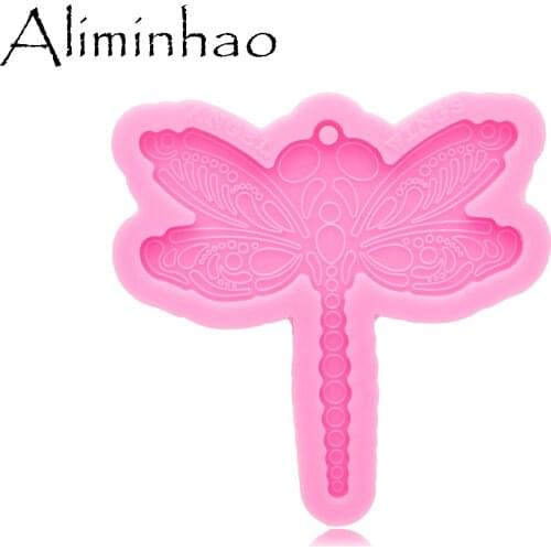 DY0837 Super Shiny Dragonfly Resin Molds - Epoxy Silicone Molds - Silicon Mold Making Keychain Accessories - Epoxy Moulds