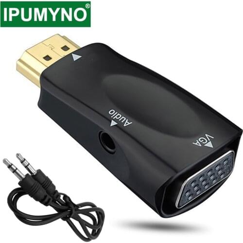 Hdmi to VGA Male to Female aux Audio Cable Converter PS4 TV Box Displayport PC Adapter Projector Projetor Television Extender