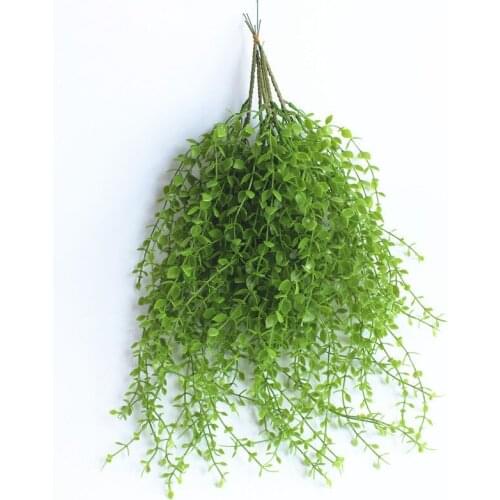 Fake plant Artificial plant Fake flower wall hanging imitation pendulum rattan leaf rattan garden wall ceiling decor green leaf