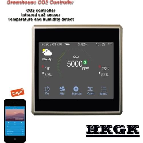 CO2 generator controller, used to monitor the CO2 value and control the opening and closing of the CO2 bottle,with wifi & RS485