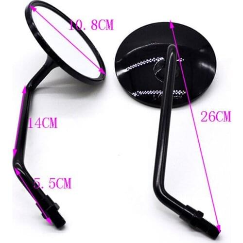 Round black motorbike part motorcycle accessories side mirror for harley honda shadow 600 moto side mirror for BMW g310r mirrors