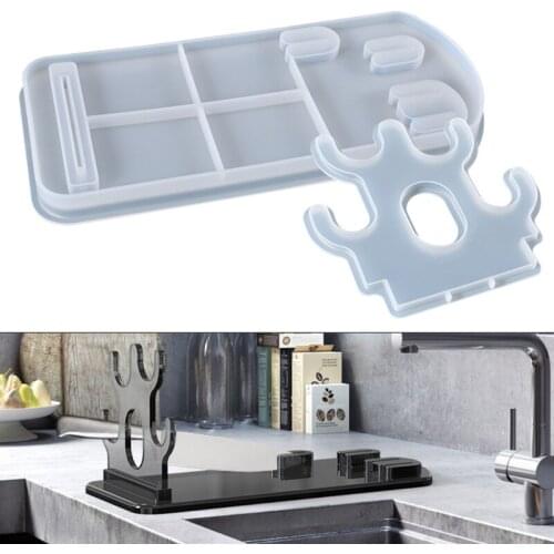 Kitchen Knife Storage Rack Silicone Mold DIY Crystal Epoxy Molds for Resin Casting Ornament Craft Display Stand Decoration